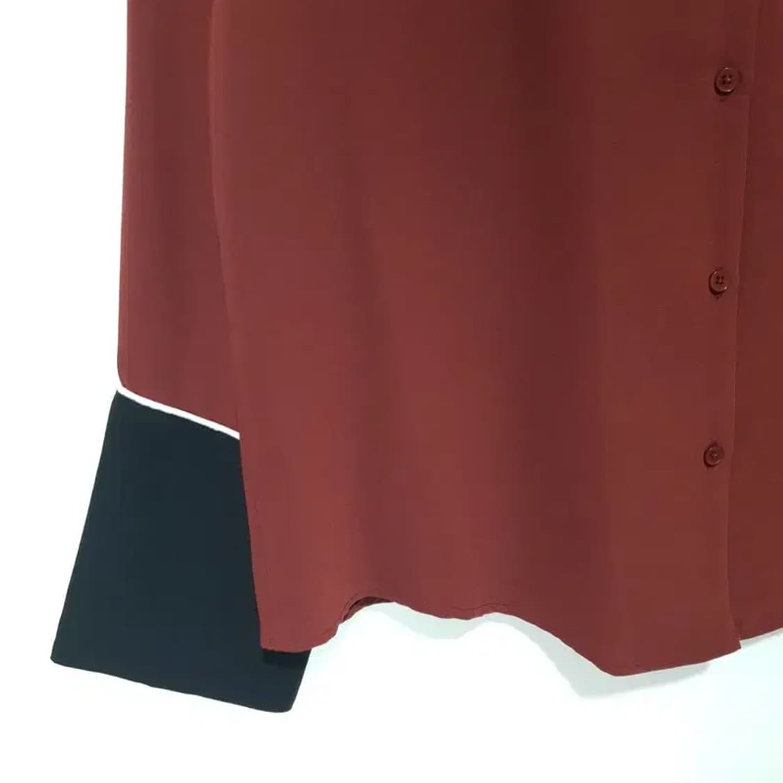 미쏘 배색 커프스 블라우스 L_M1510 상품이미지3