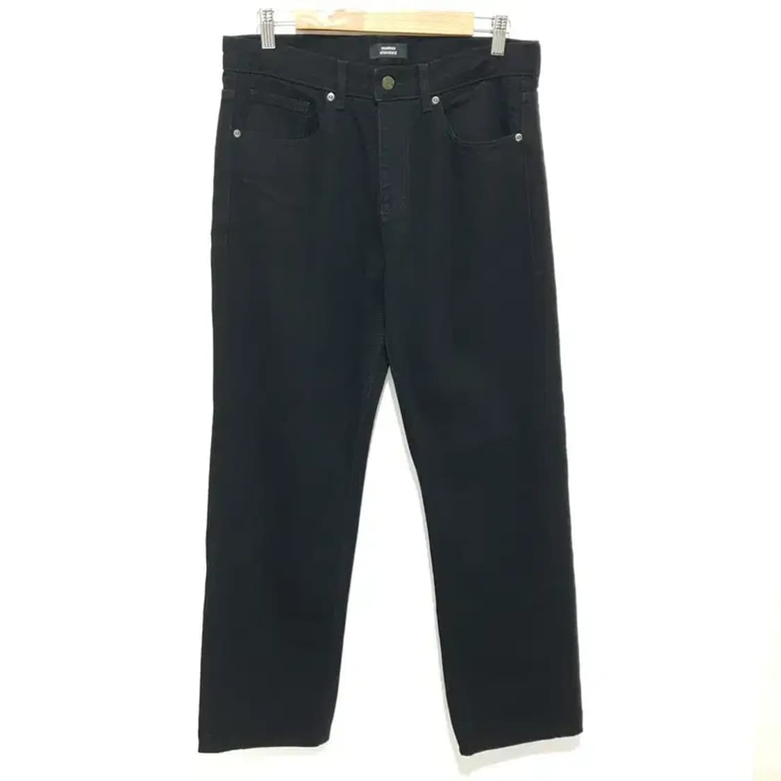 무탠다드 블랙 스트레이트 데님 팬츠 31_M1515 상품이미지1