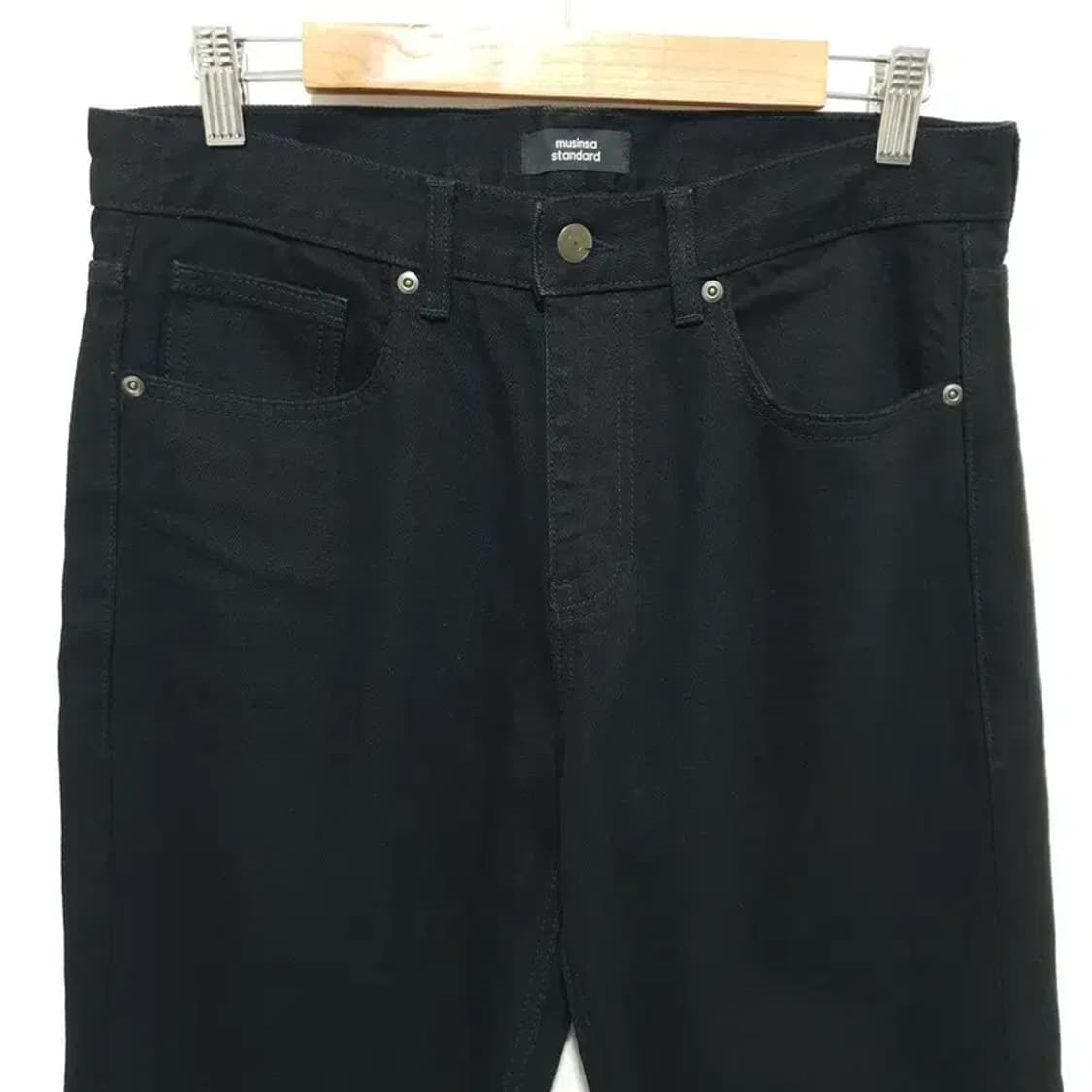 무탠다드 블랙 스트레이트 데님 팬츠 31_M1515 상품이미지2