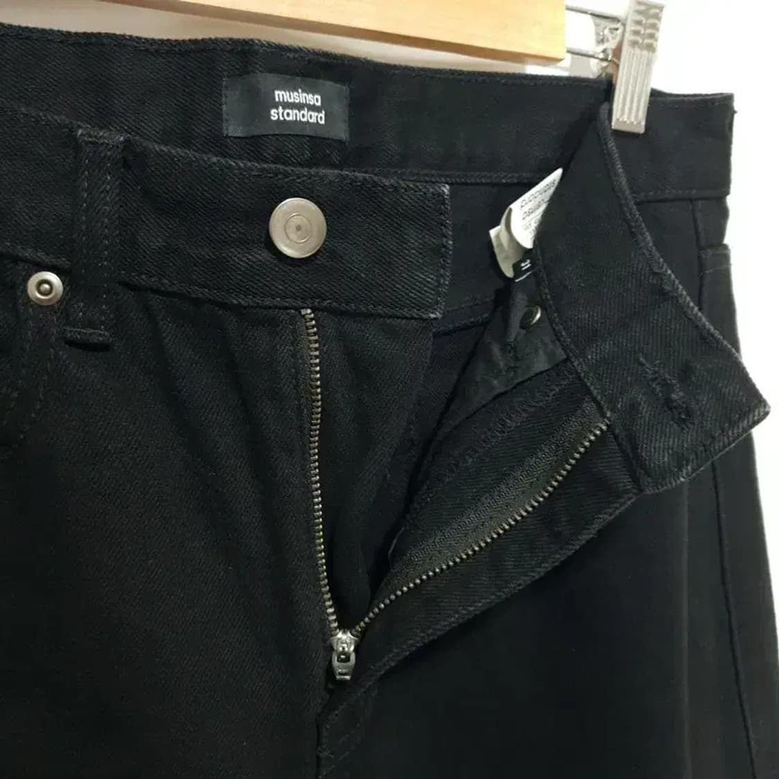 무탠다드 블랙 스트레이트 데님 팬츠 31_M1515 상품이미지5