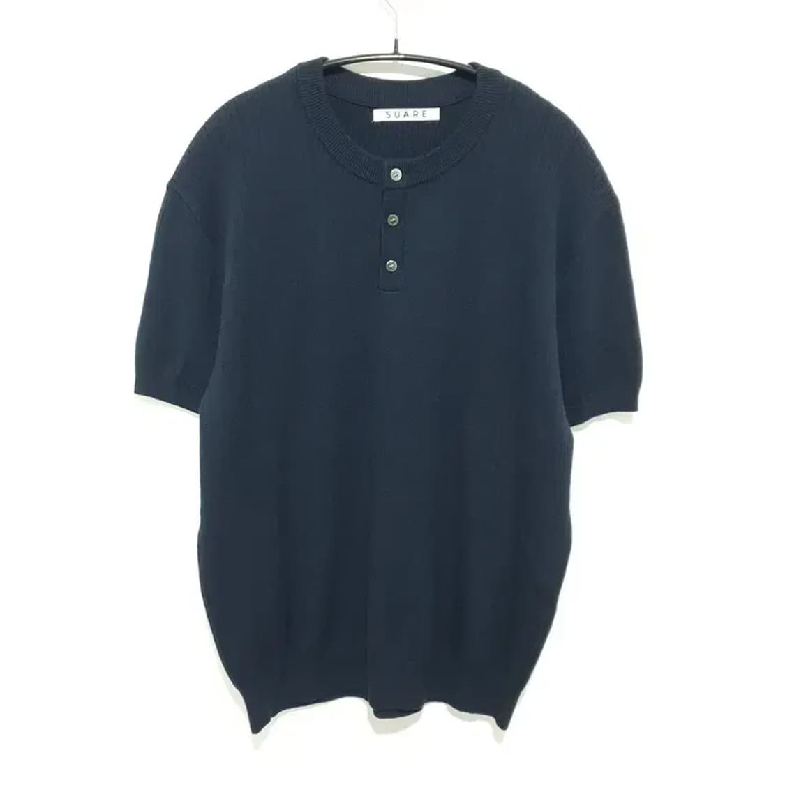 수아레 코튼 헨리넥 워셔블 반팔 니트 L_S1365 상품이미지1