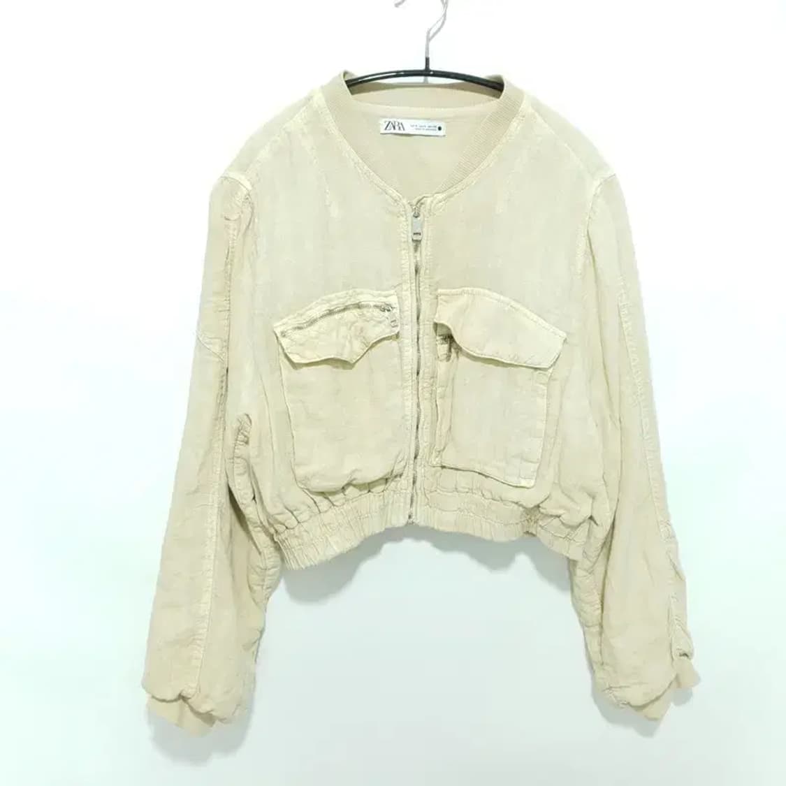 자라 린넨 크롭 봄버 자켓 S_M1505 상품이미지1