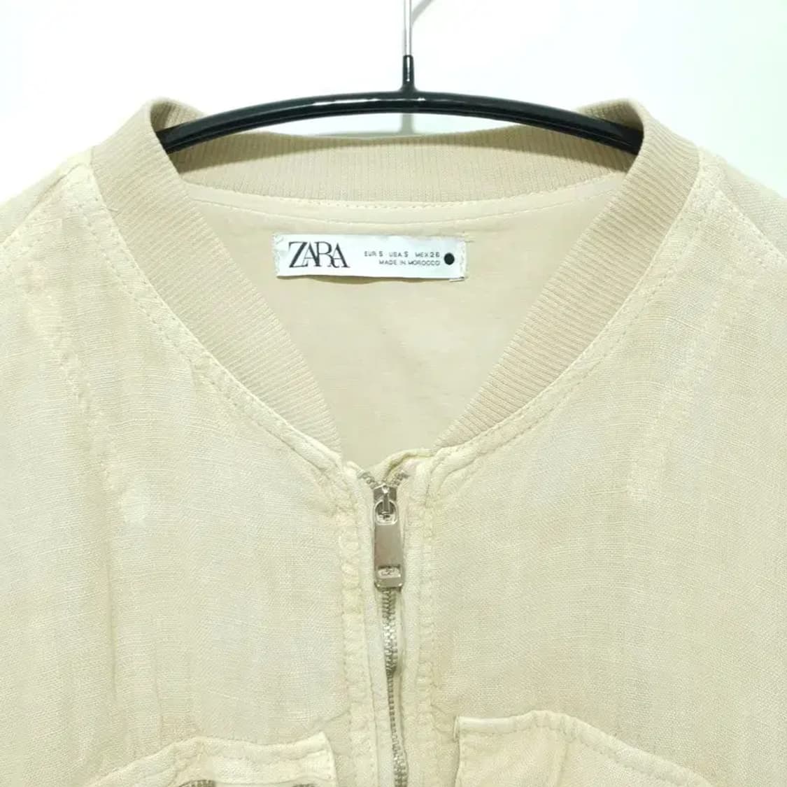 자라 린넨 크롭 봄버 자켓 S_M1505 상품이미지2