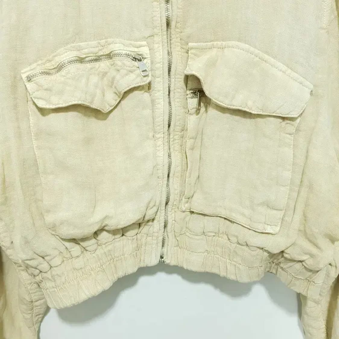 자라 린넨 크롭 봄버 자켓 S_M1505 상품이미지3