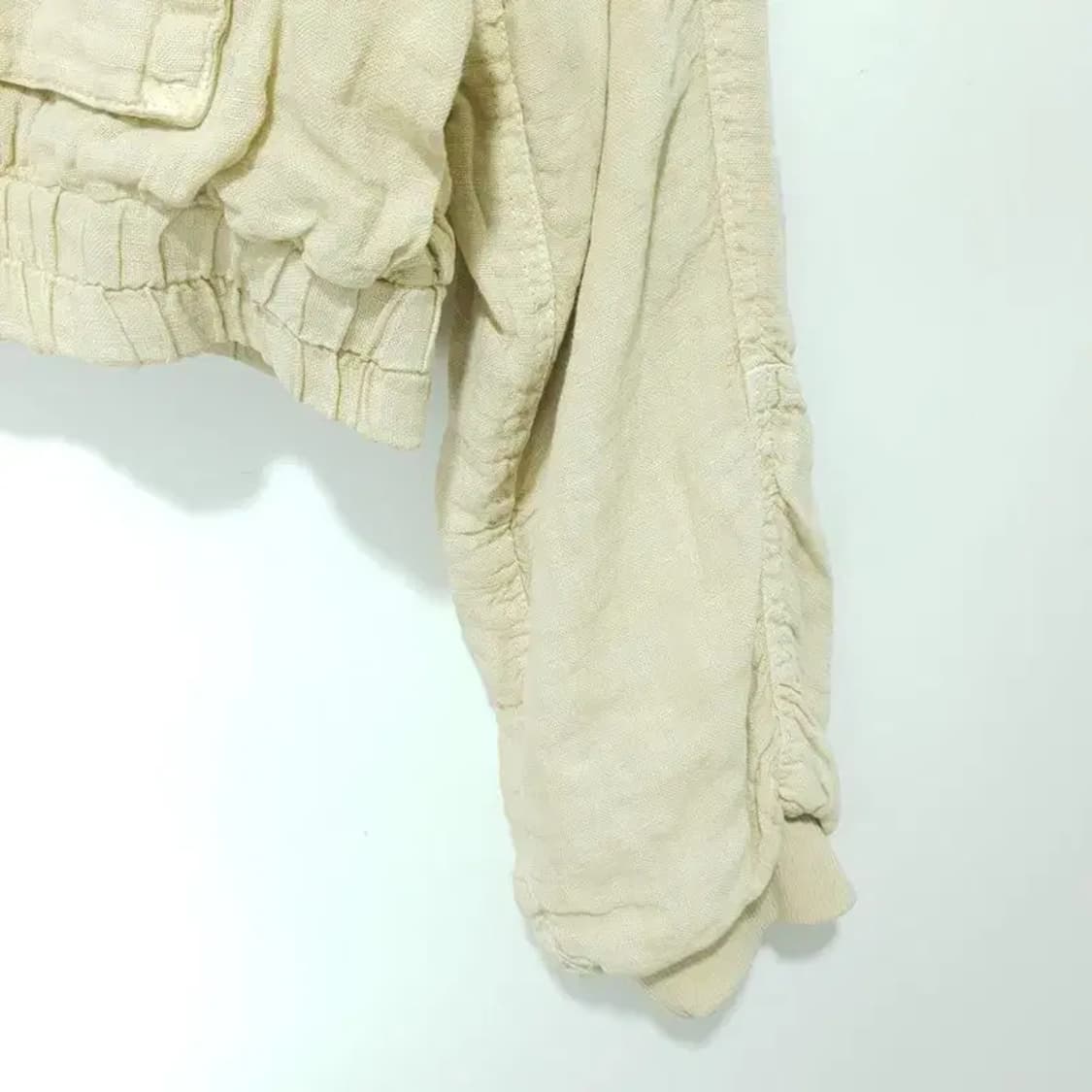 자라 린넨 크롭 봄버 자켓 S_M1505 상품이미지4