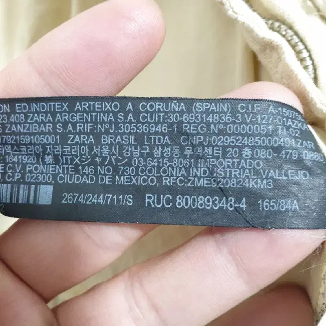 자라 린넨 크롭 봄버 자켓 S_M1505 상품이미지8