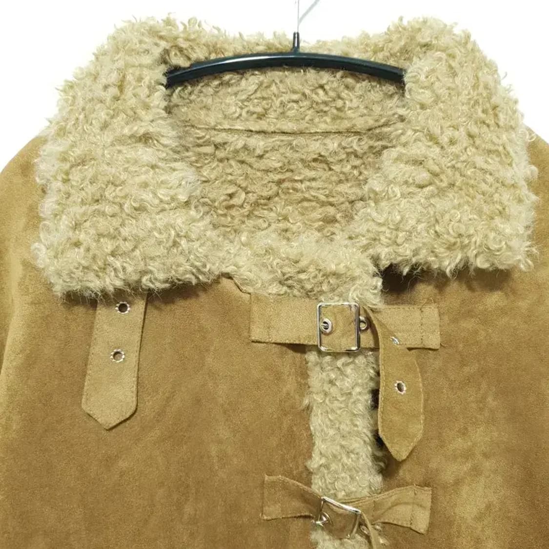 여성 버클 뽀글이 스웨이드 무스탕 자켓 F_W0358 상품이미지2