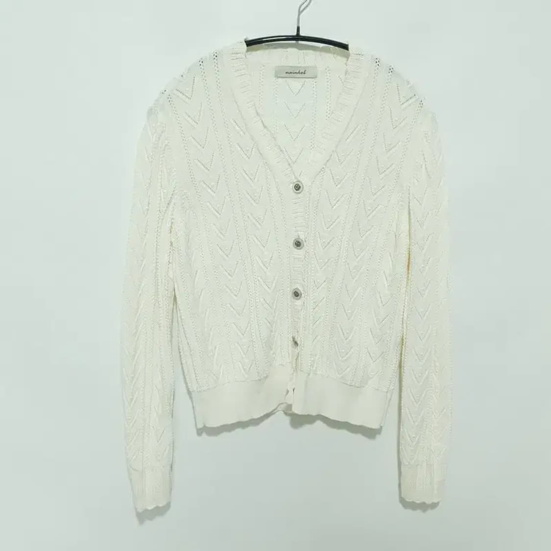 나인콥 펀칭 니트 가디건 F_M1529 상품이미지1