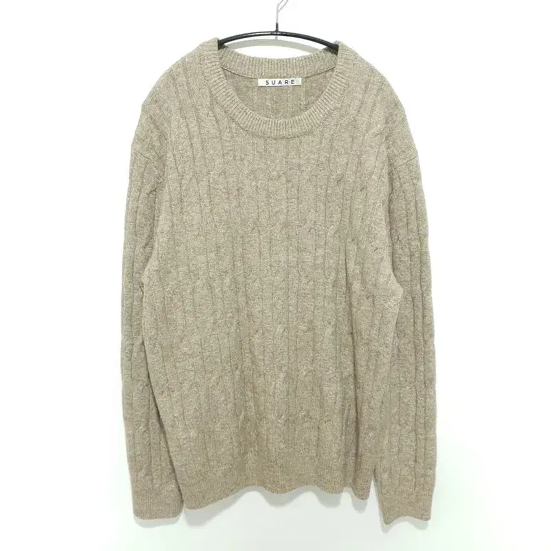 수아레 라운드넥 케이블 니트 L_M1522 상품이미지1