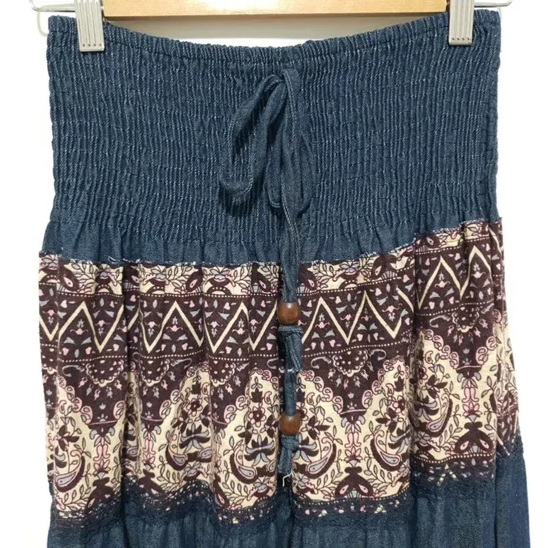 에스닉 배색 스커트 F_S1392 상품이미지2