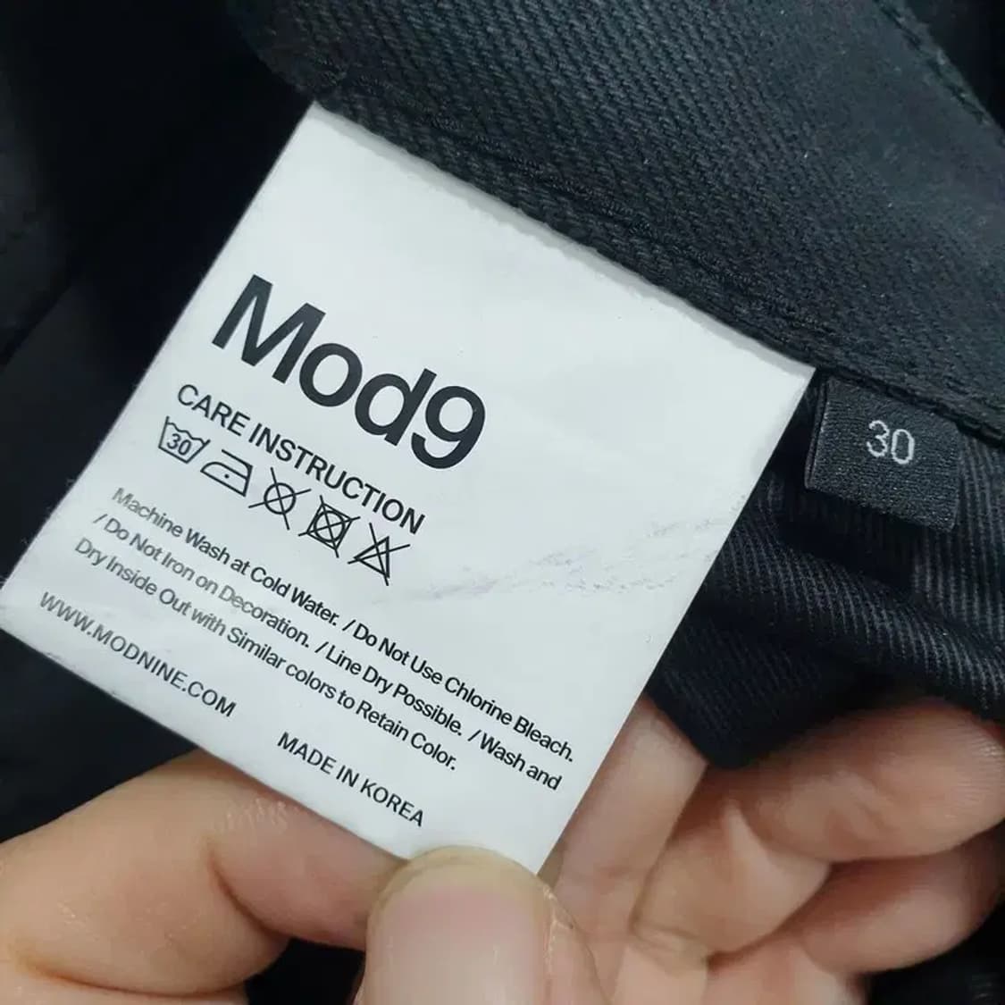 모드나인 블랙 다이아몬드 코팅 진 30_M1541 상품이미지6