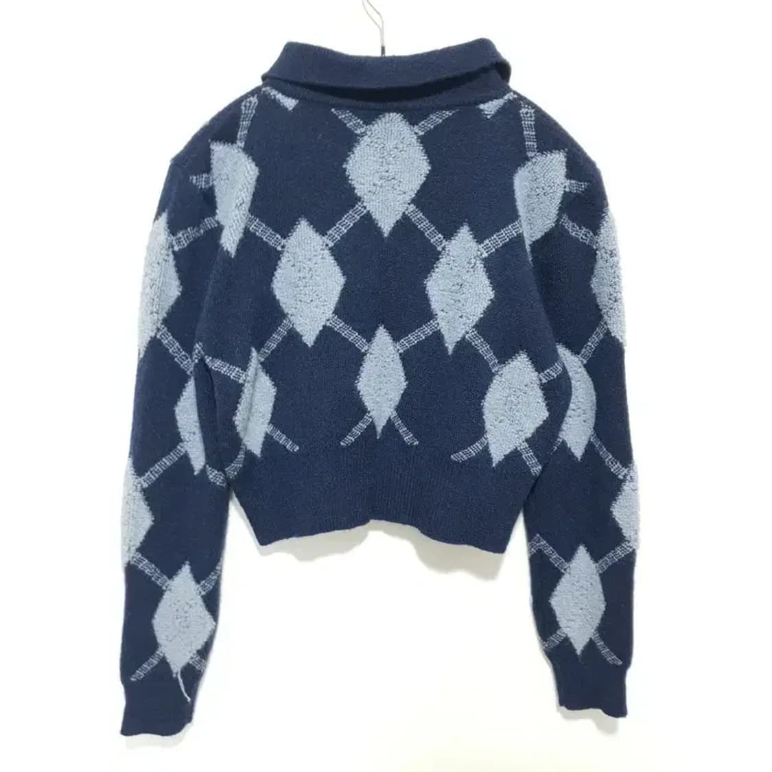 아가일 크롭 카라 니트 F_M1552 상품이미지4