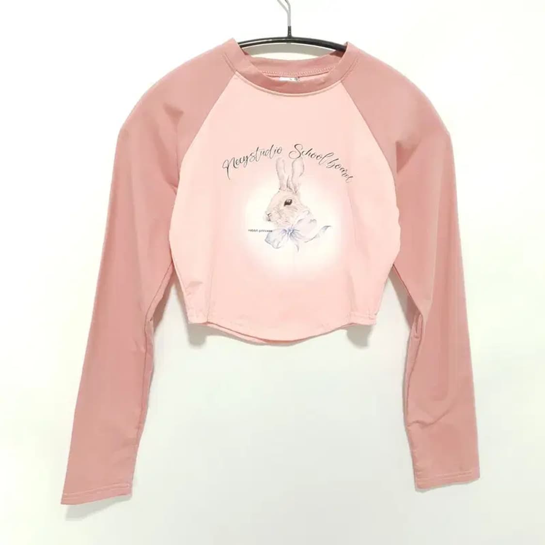 프린팅 래글런 크롭 긴팔 F_M1554 상품이미지1