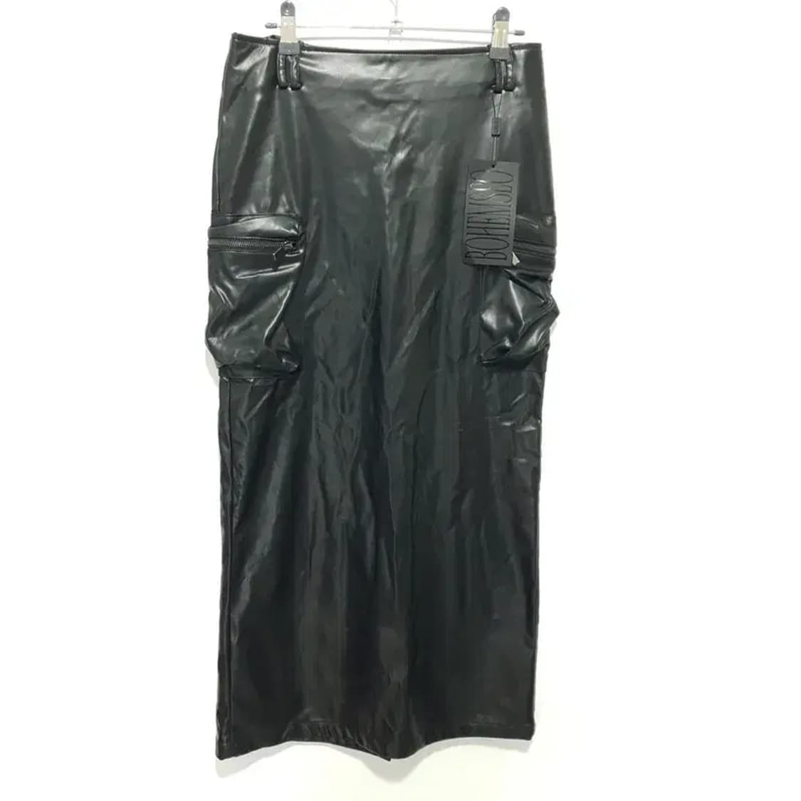 보헤미안서울 투 포켓 레더 맥시 스커트 S_M1555 상품이미지1