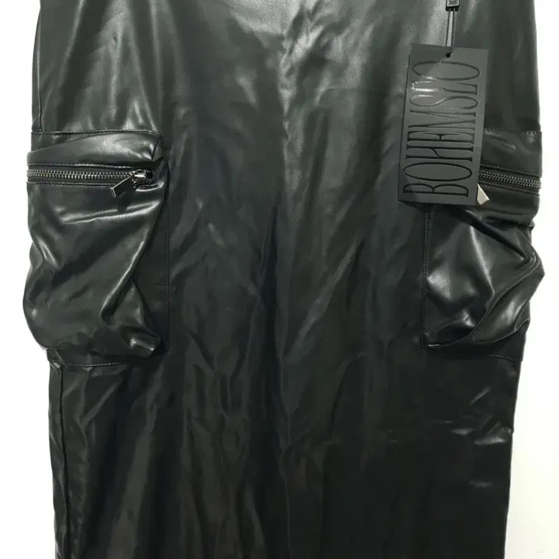 보헤미안서울 투 포켓 레더 맥시 스커트 S_M1555 상품이미지3