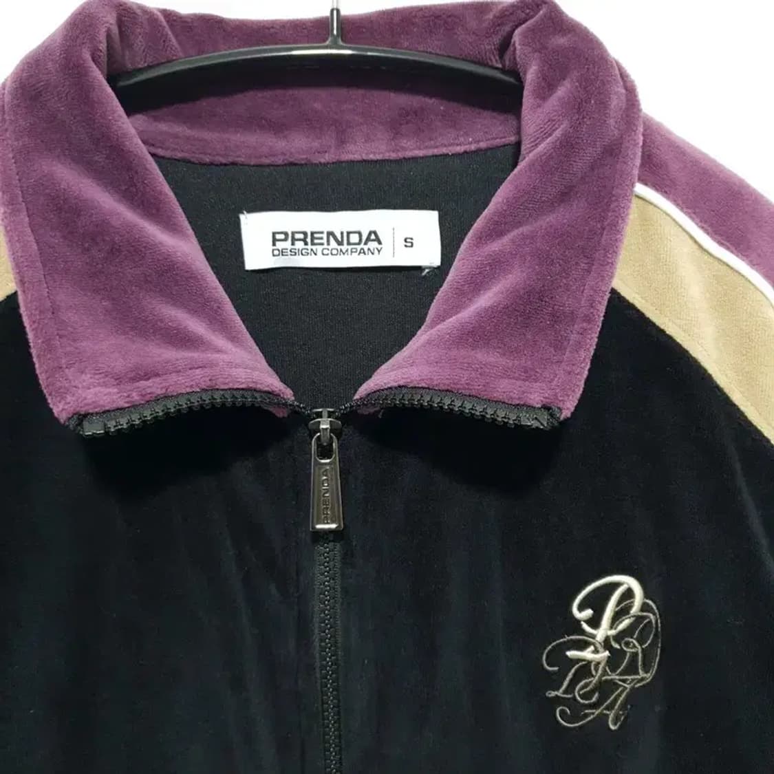 PRENDA 여성 크롭 벨벳 집업 S_M1570 상품이미지2