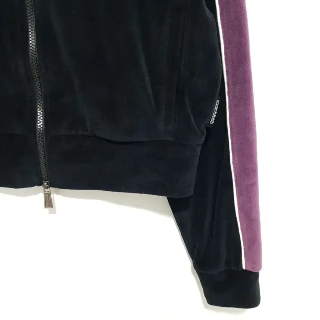 PRENDA 여성 크롭 벨벳 집업 S_M1570 상품이미지3