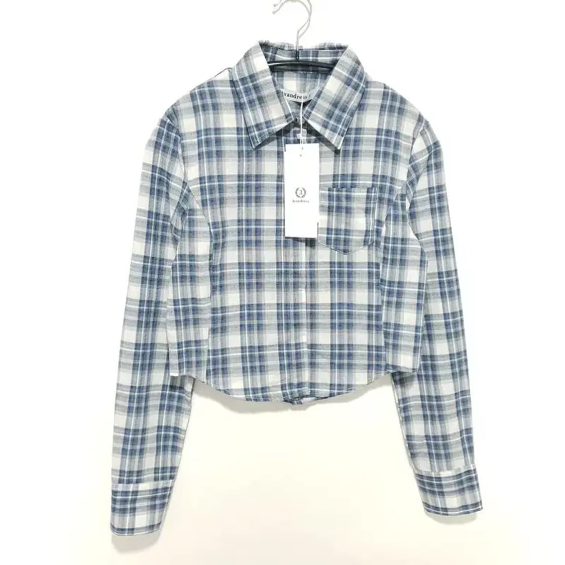어반드레스 체크 크롭 셔츠 S_M1573 상품이미지1
