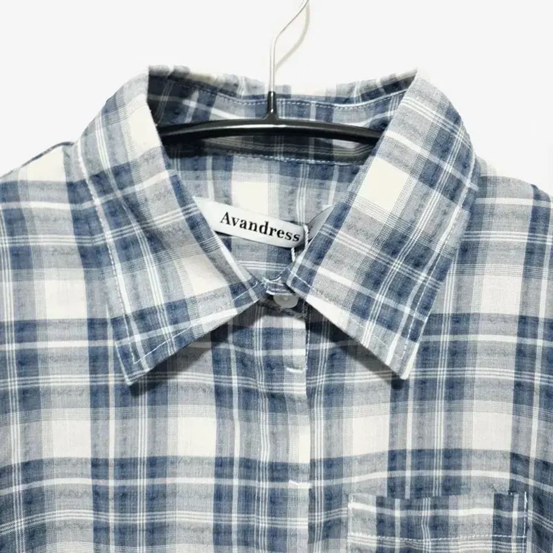어반드레스 체크 크롭 셔츠 S_M1573 상품이미지2