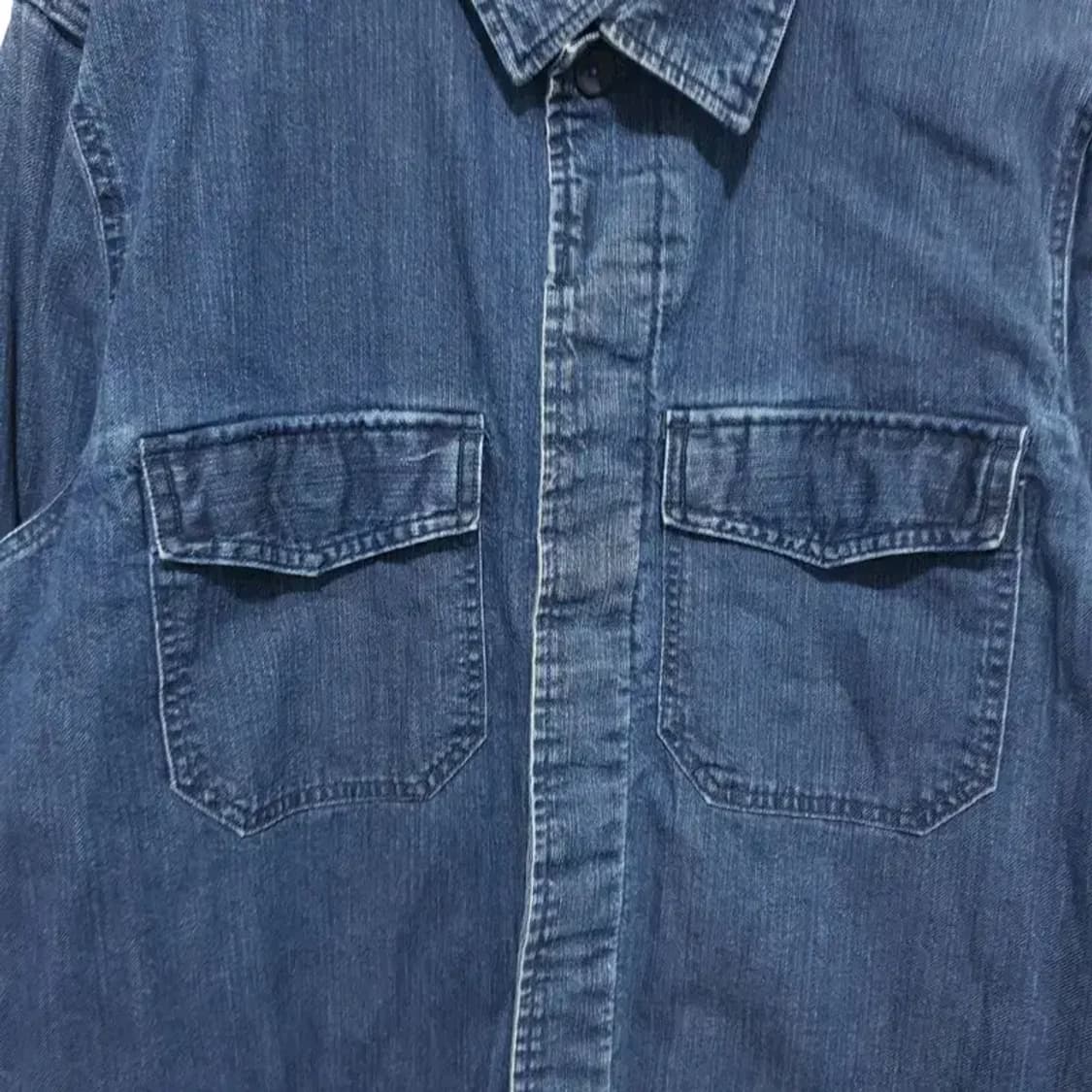 에잇세컨즈 남성 내추럴 워싱 데님 셔츠 자켓 M_M1563 상품이미지3