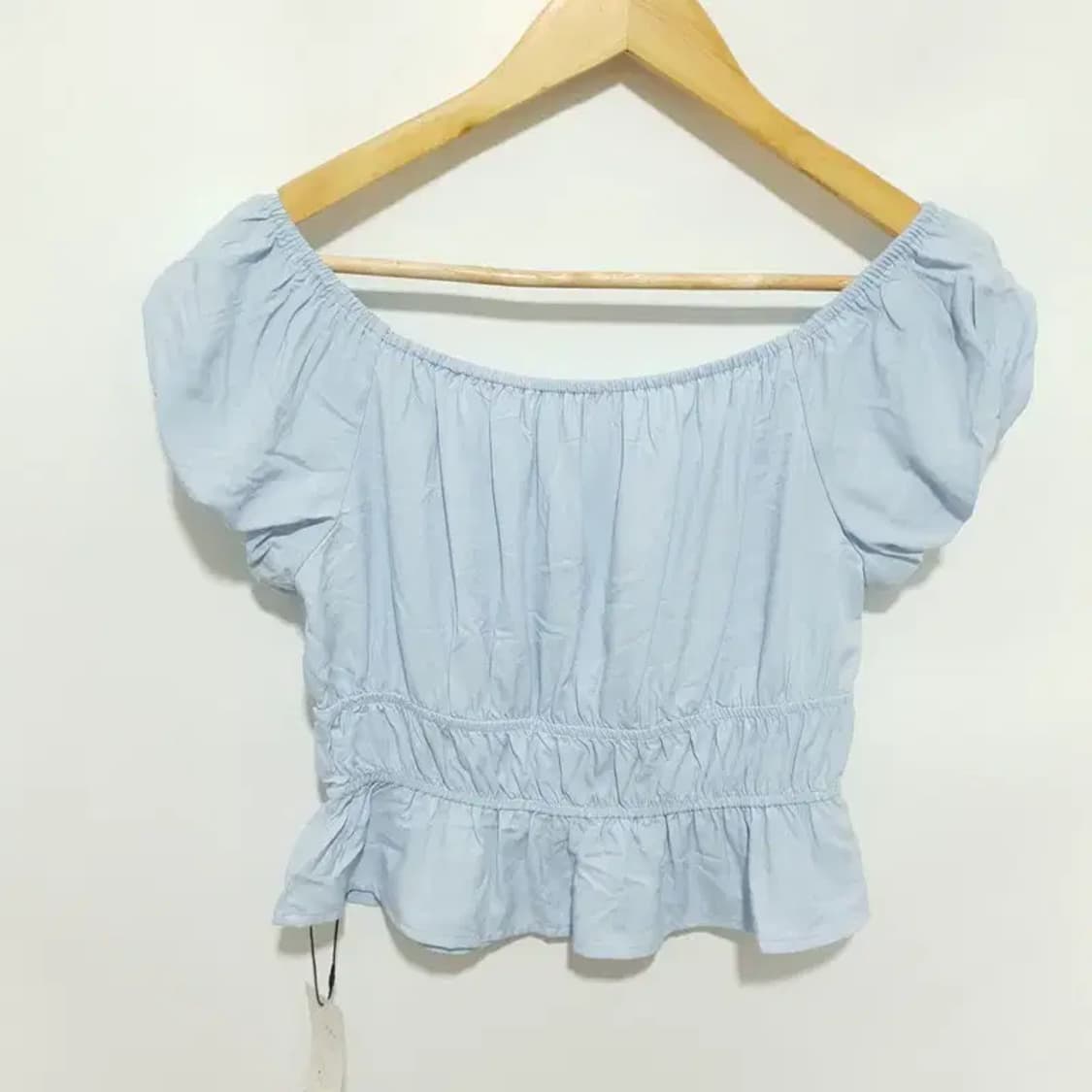 샵사이다 오프숄더 크롭 블라우스 S_S1418 상품이미지5