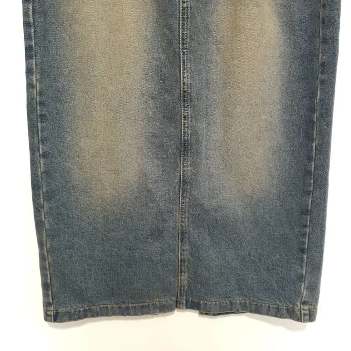 워싱 데님 롱 스커트 M _M1604 상품이미지3