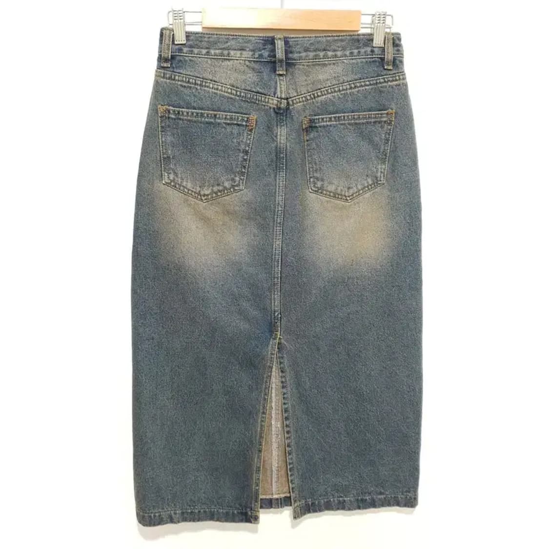 워싱 데님 롱 스커트 M _M1604 상품이미지4