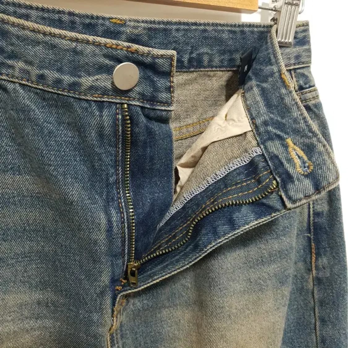 워싱 데님 롱 스커트 M _M1604 상품이미지5