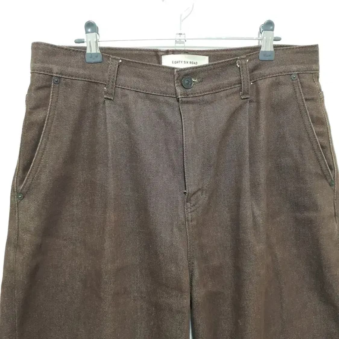 86로드 원턱 와이드 브라운 데님 팬츠 32_M1615 상품이미지2