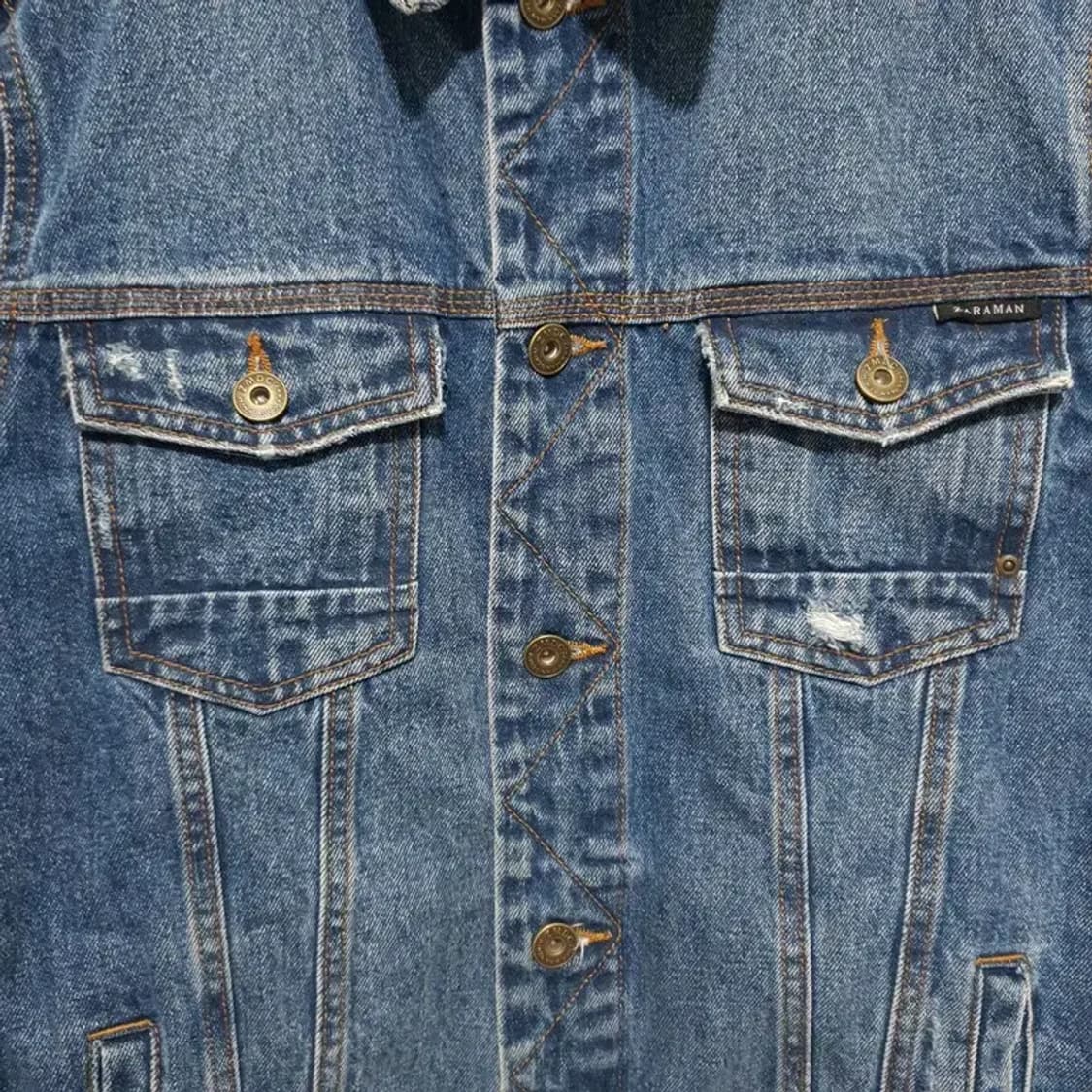 자라 맨 데님 트러커 자켓 M_M1618 상품이미지3