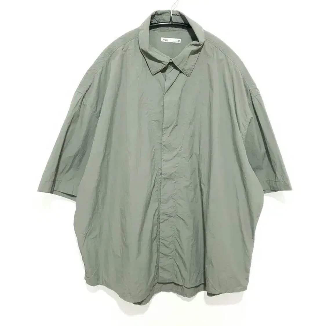 자라 맨 나일론 바스락 오버핏 반팔 셔츠 L_S1431 상품이미지1