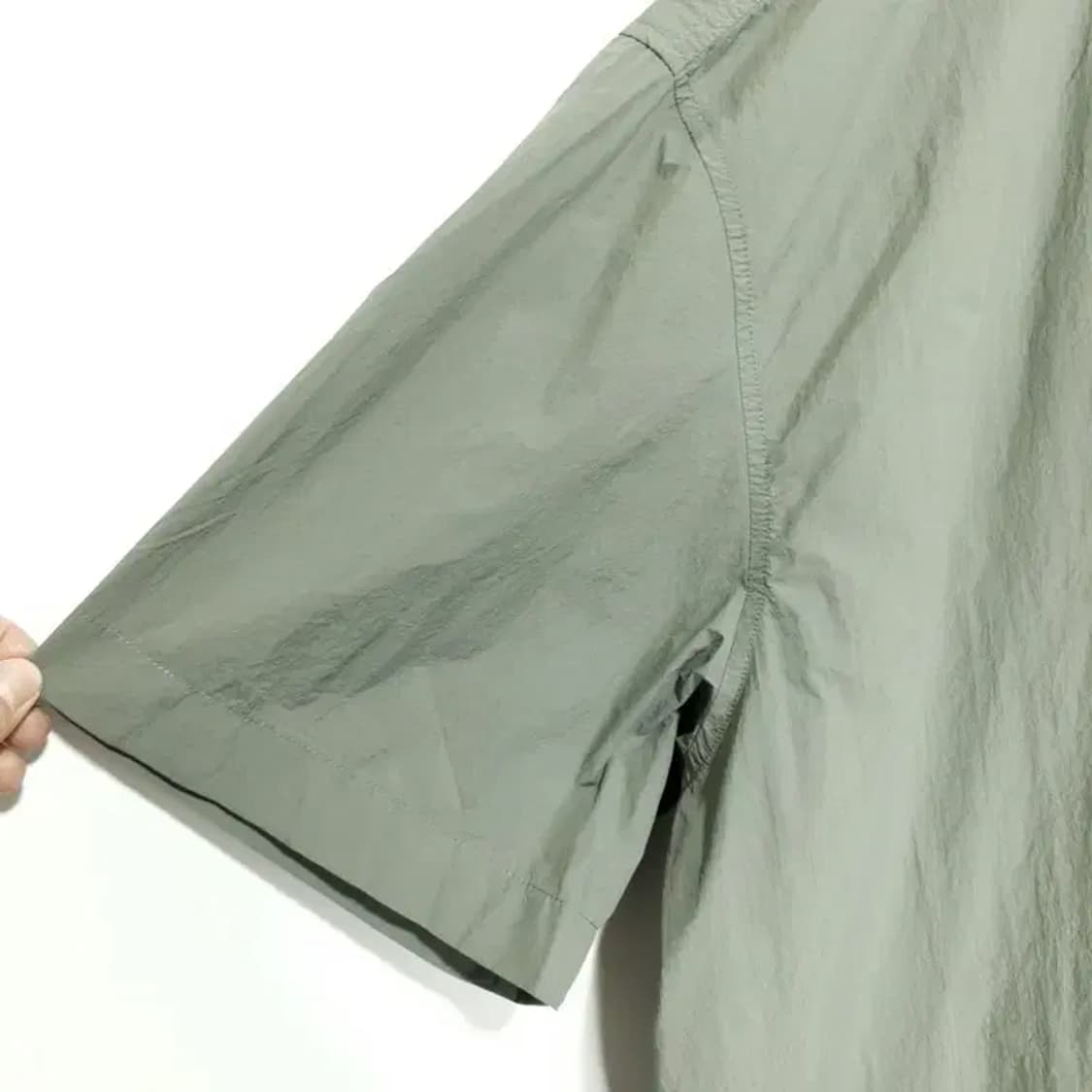 자라 맨 나일론 바스락 오버핏 반팔 셔츠 L_S1431 상품이미지3