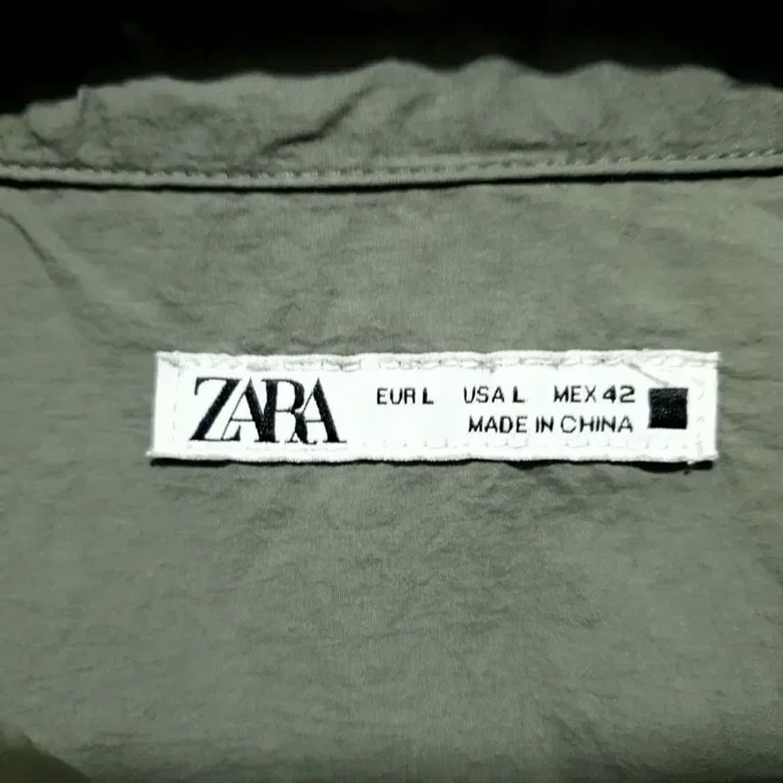 자라 맨 나일론 바스락 오버핏 반팔 셔츠 L_S1431 상품이미지5