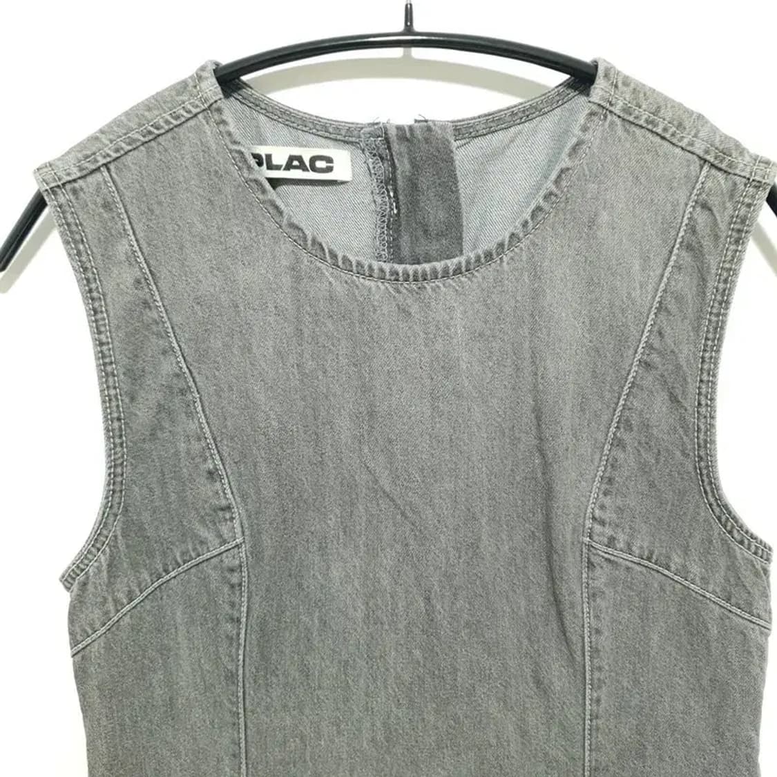 플랙 민소매 데님 원피스 M_S1434 상품이미지2