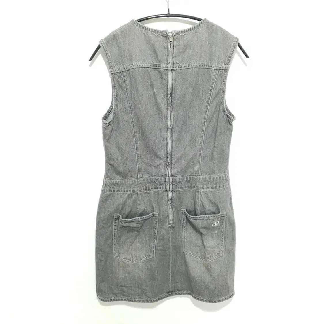 플랙 민소매 데님 원피스 M_S1434 상품이미지4