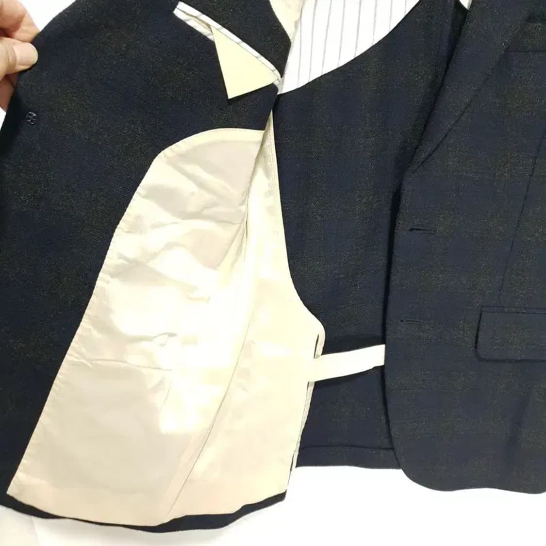 빈폴 울 블렌드 체크 모직 자켓 95_M1619 상품이미지7