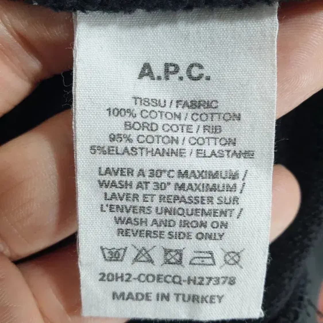 아페쎄 VPC 벨루어 로고  맨투맨 L_M1624 상품이미지6