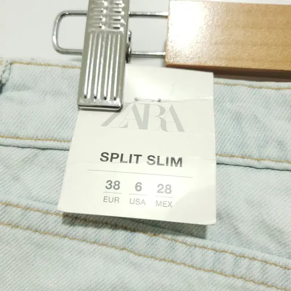 자라 여성 미드라이즈 스플릿 슬림 팬츠 EUR 38_M1638 상품이미지6