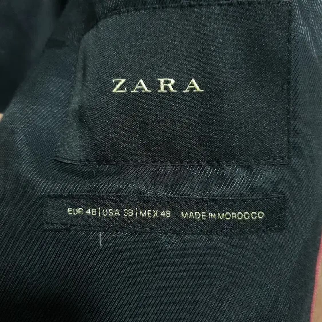 자라 맨 체크 더블 자켓 EUR 48_M1620 상품이미지6