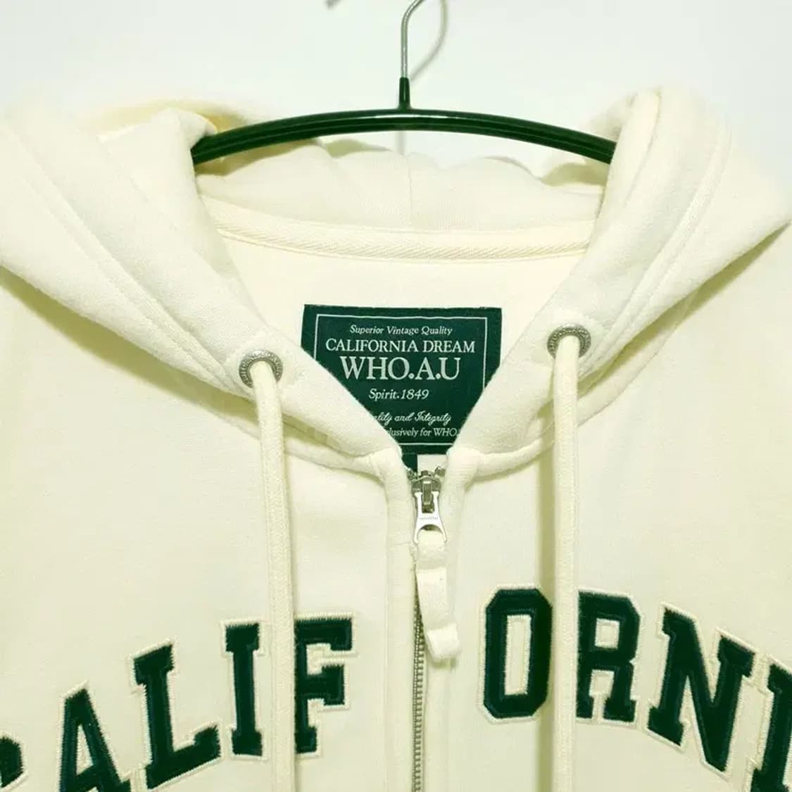 후아유 기모 시그니처 패치 후드 집업 S_W0375 상품이미지2