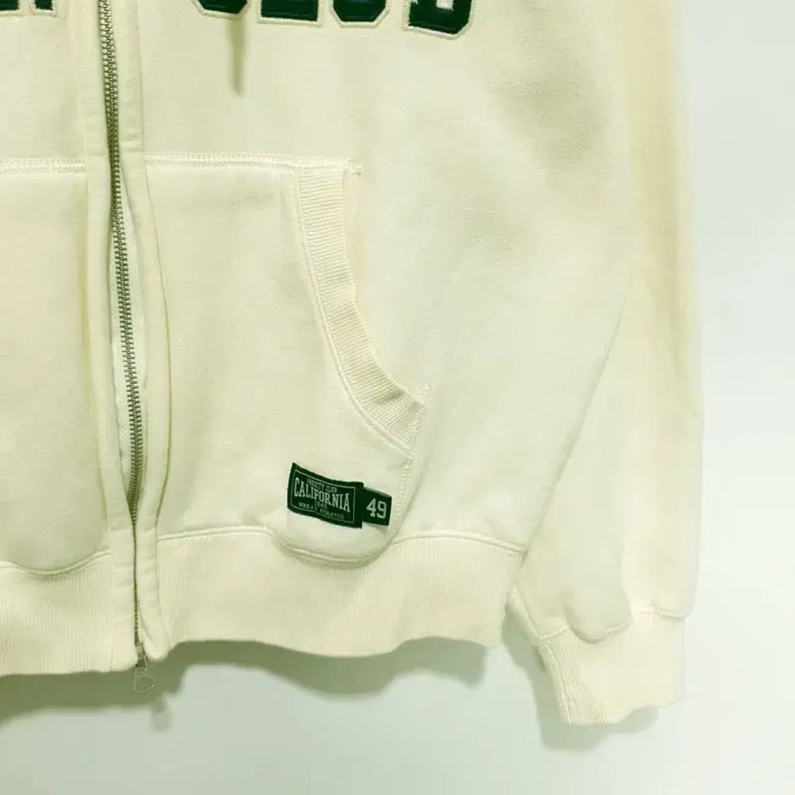 후아유 기모 시그니처 패치 후드 집업 S_W0375 상품이미지4