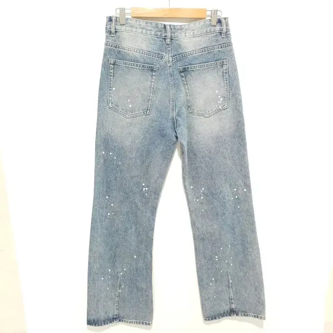 슬로우애시드 디스트로이드 와이드 플레어 데님 팬츠 S_M1643 상품이미지4