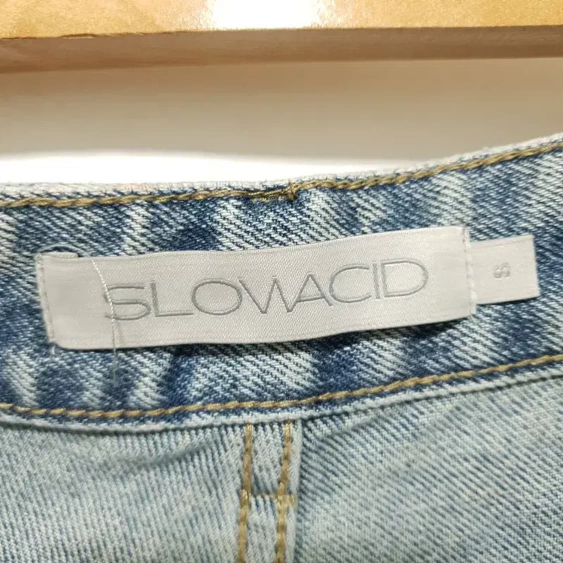 슬로우애시드 디스트로이드 와이드 플레어 데님 팬츠 S_M1643 상품이미지6