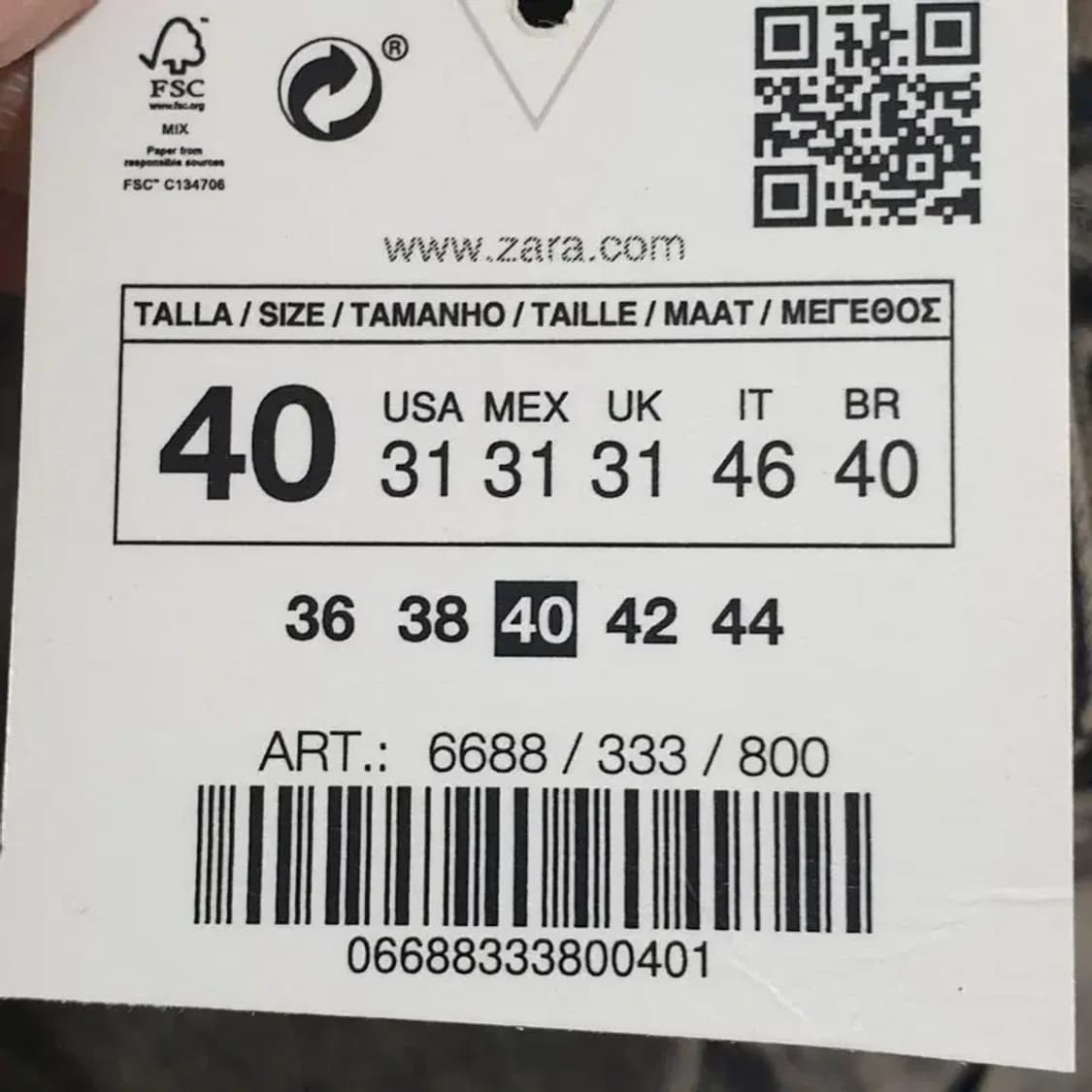 자라 유틸리티 카고 진 블랙 EUR 40_M1645 상품이미지10