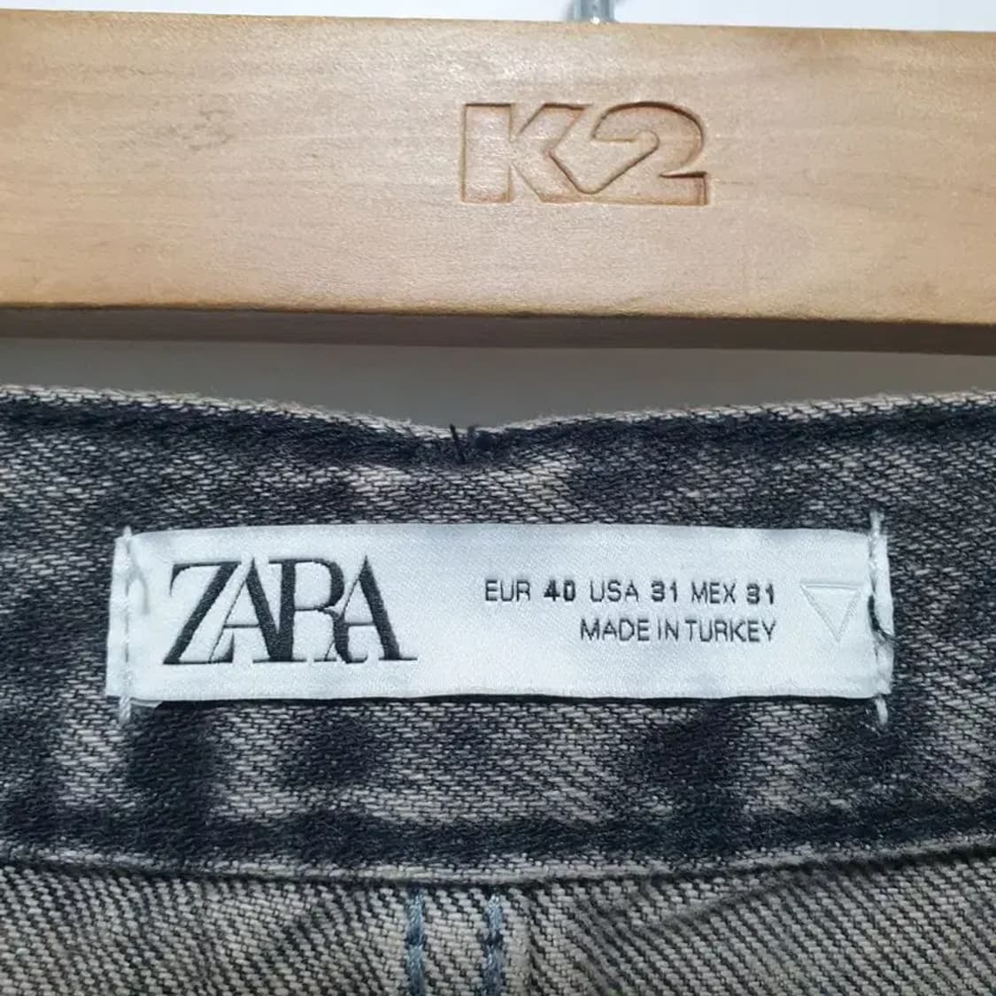 자라 유틸리티 카고 진 블랙 EUR 40_M1645 상품이미지7