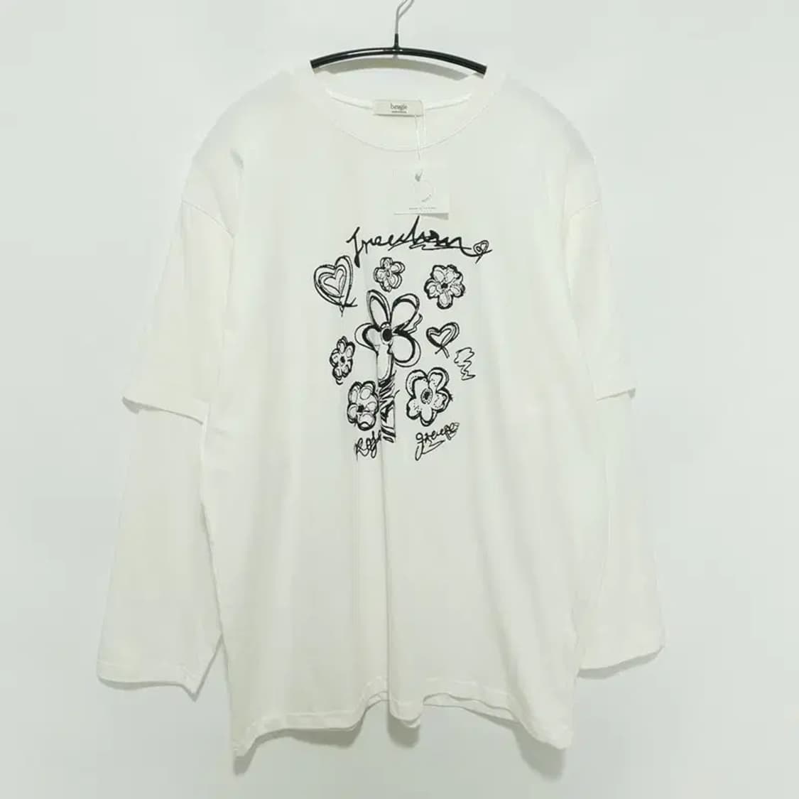 프린팅 레이어드 긴팔티 F_M1660 상품이미지1