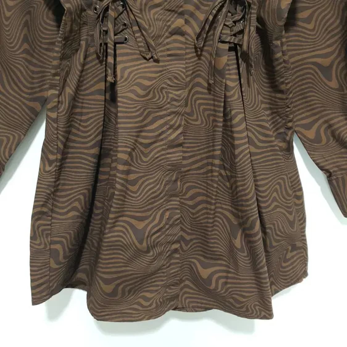 H&M 패턴 코르셋 셔츠 원피스 XXS_M1670 상품이미지4