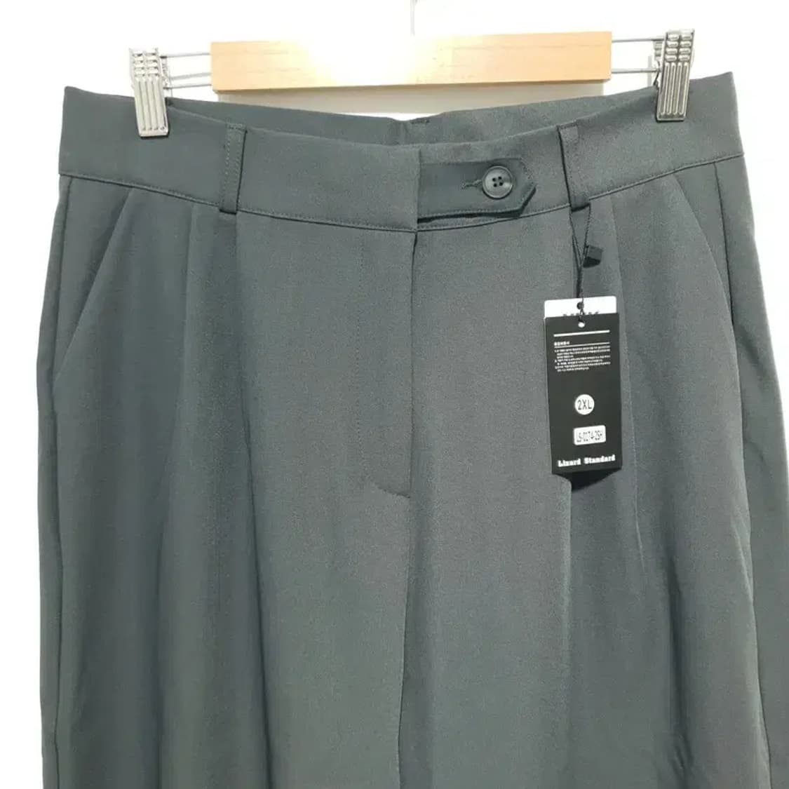 리자드스탠다드 여성 투턱 와이드 슬랙스 2XL_M1672 상품이미지2