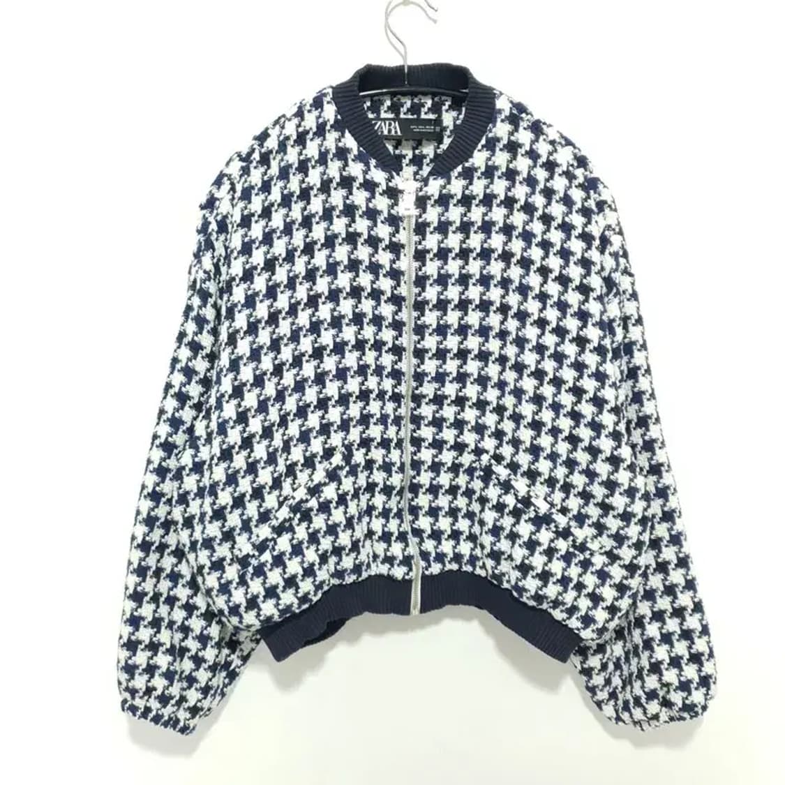 자라 여성 트위드 스트럭처 봄버 자켓 L_M1664 상품이미지1