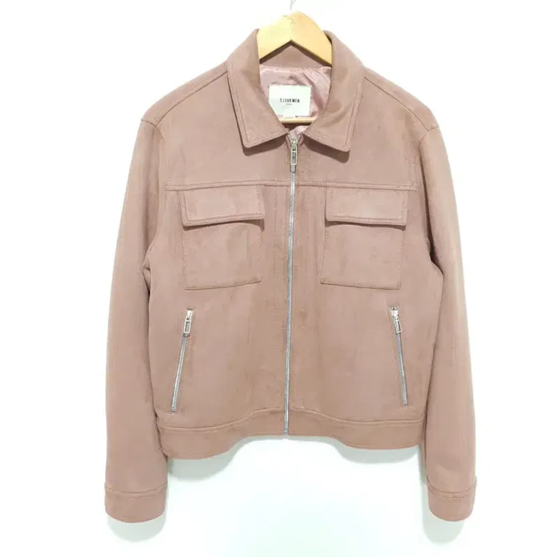 티아이포맨 핑크 스웨이드 트러커 자켓 L_M1651 상품이미지1